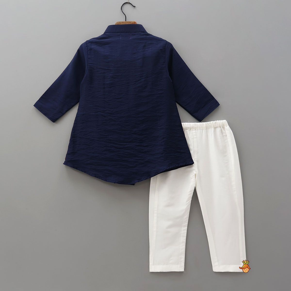 One-Sided Hand-Block Printed Kurta And Pyjama