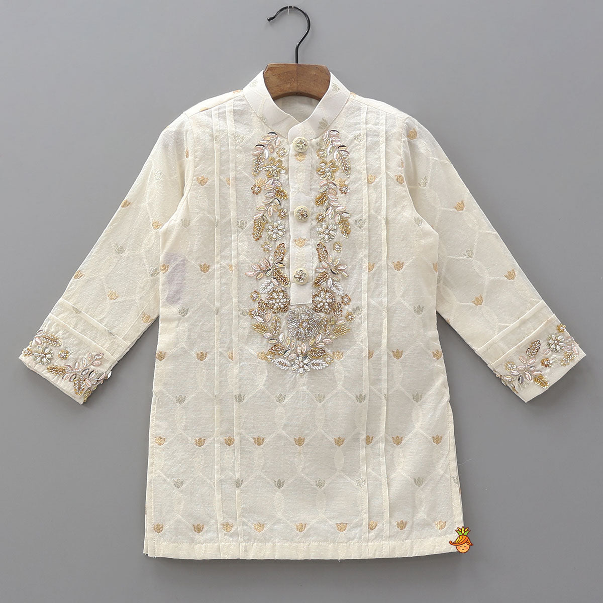 Intricate Cut Dana And Sequin Embroidered Kurta With Pyjama