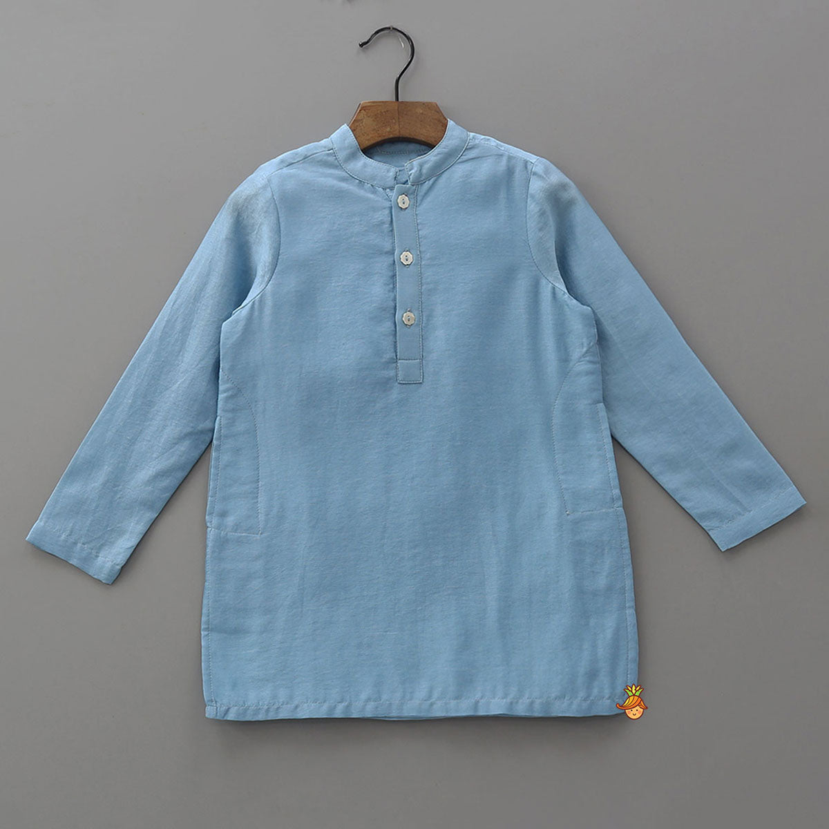 Ethnic Kurta With Fish Motif Embroidered Jacket And Pyjama
