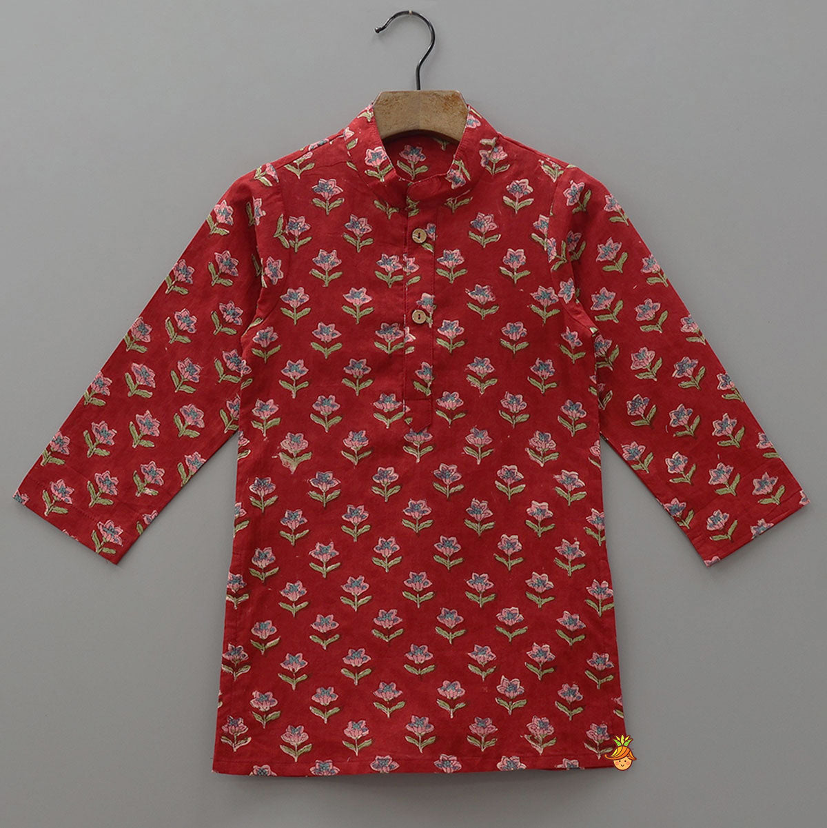 Ethnic Kurta With Pocket Detail Jacket And Dhoti