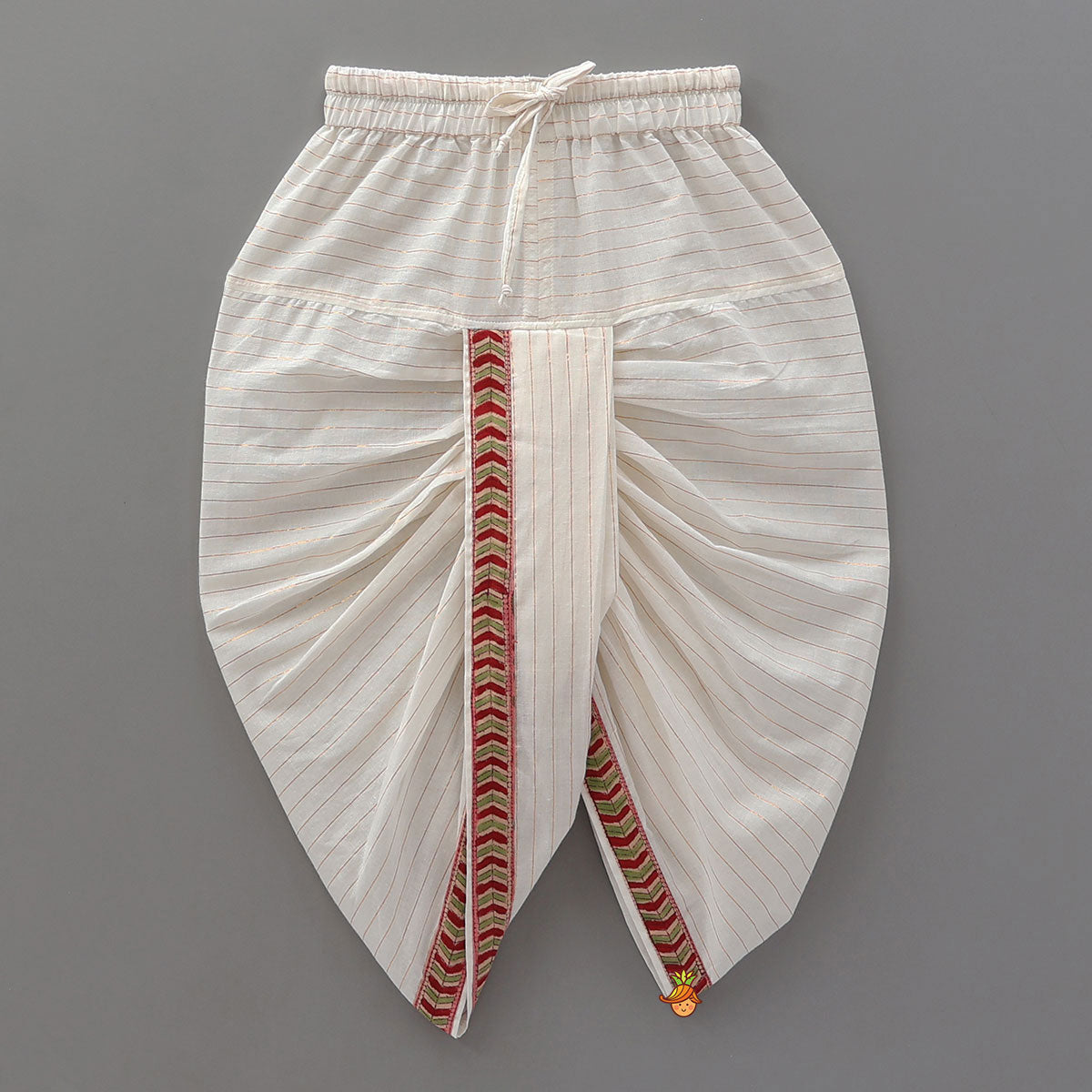 Ethnic Kurta With Pocket Detail Jacket And Dhoti