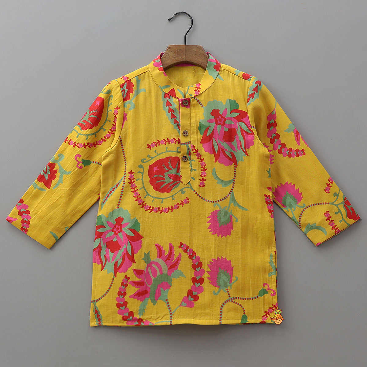 Festive Floral Printed Kurta With Pyjama