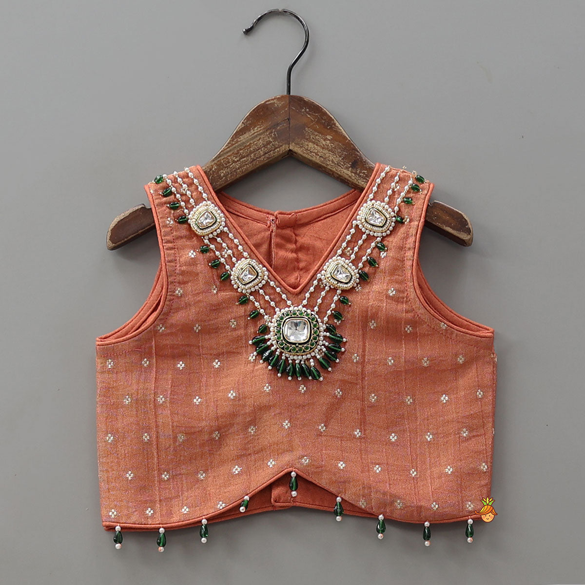 Statement Beaded Top And Lace Detailed Panelled Lehenga With Dupatta And Matching Potli Bag
