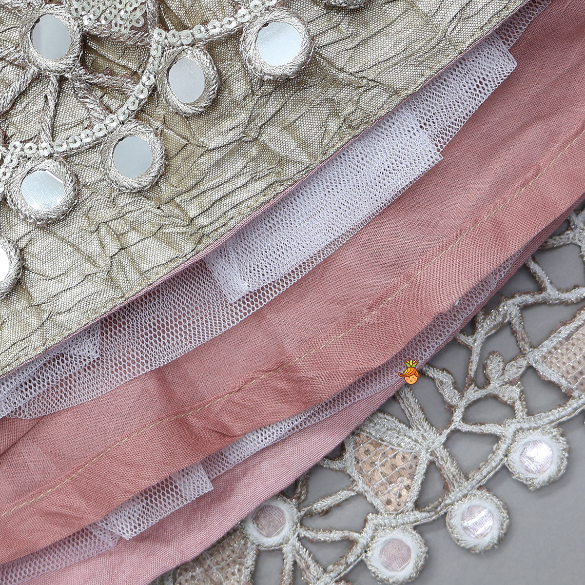 Statement Tassels Detailed Top With Cutwork Embroidered Lehenga