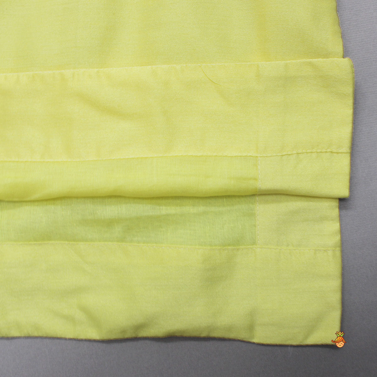 Gota Lace Front Placket Kurta And Printed Dhoti