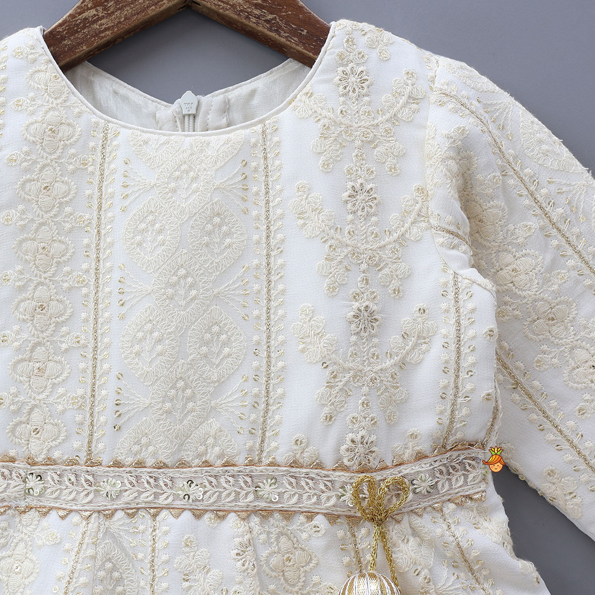 Heavy Thread Embroidered Anarkali With Matching Dupatta