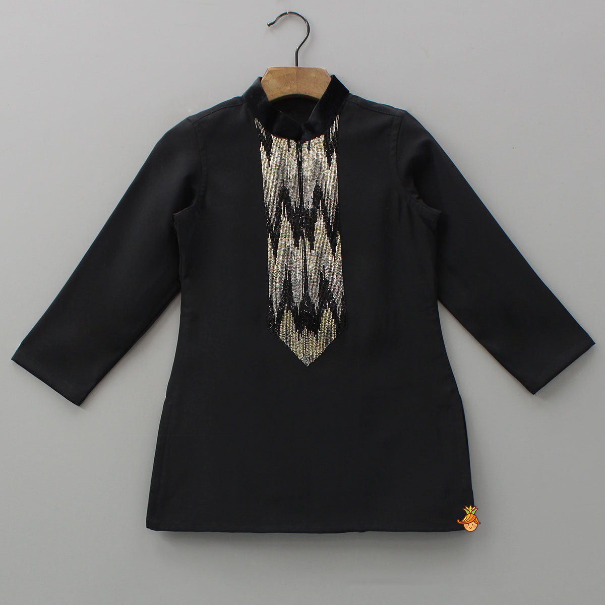 Sequin Embellished Kurta With Pants