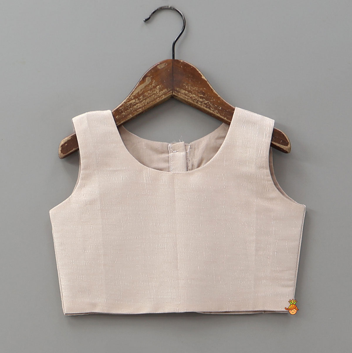 Round Neck Inner Top With Jacket Style Tie Up Shimmery Top And Palazzo