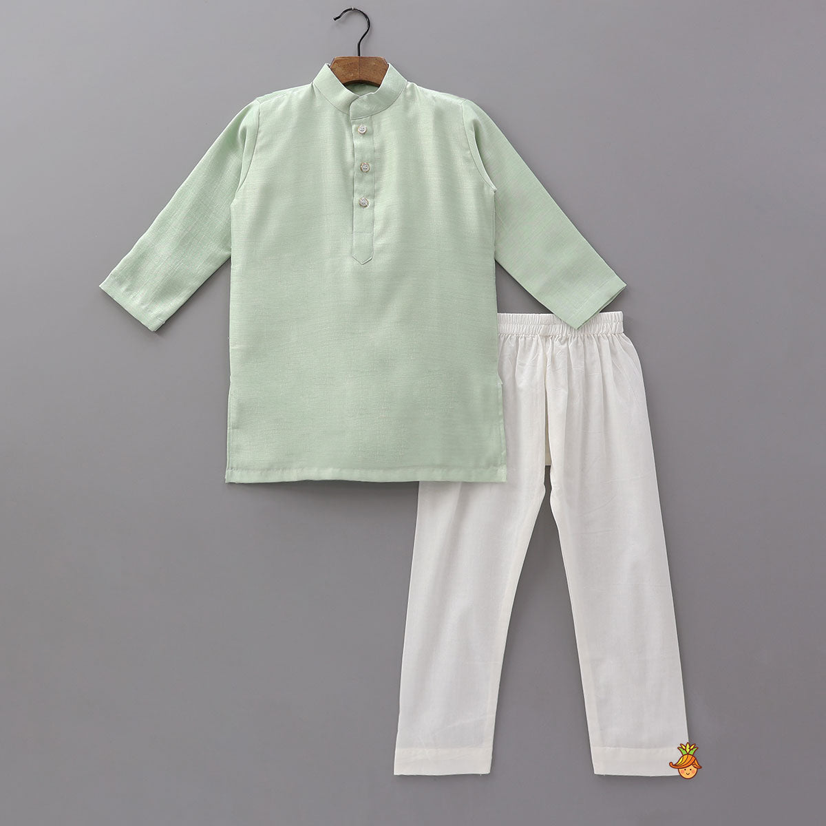 Kurta With Cute Car Motif Embroidered Jacket And Pyjama