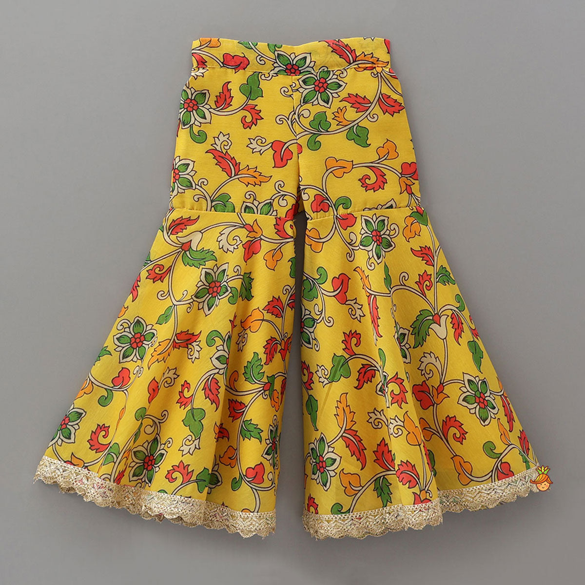 Printed Yoke Kurti And Sharara With Matching Dupatta