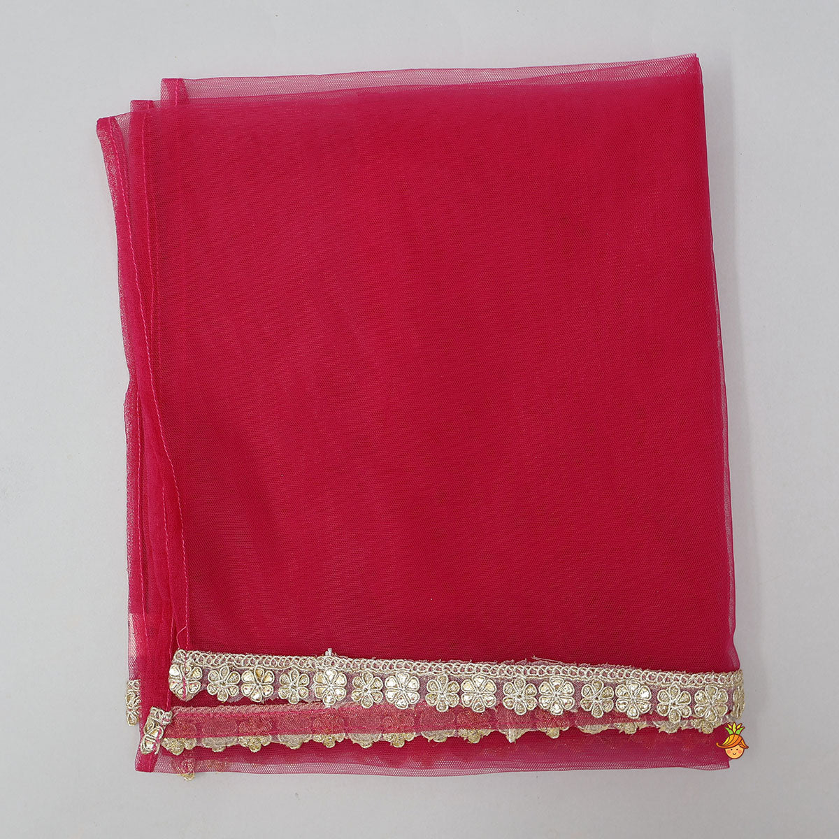 Checkered Lace Detailed Kurti And Flared Sharara With Dupatta
