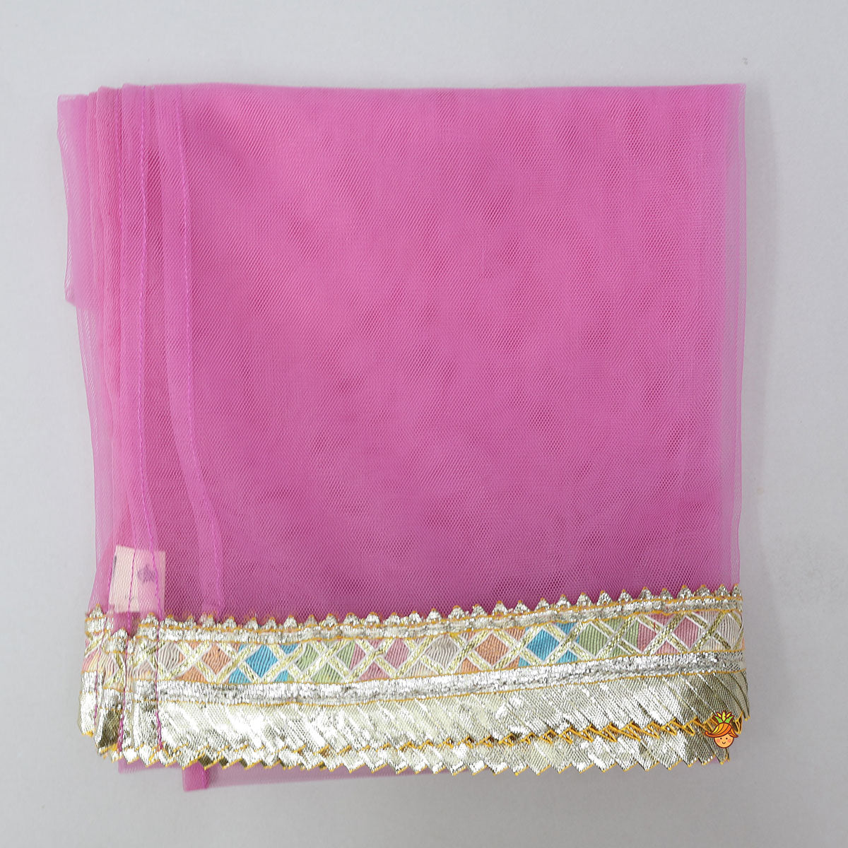 Checkered Top And Lehenga With Sheer Dupatta