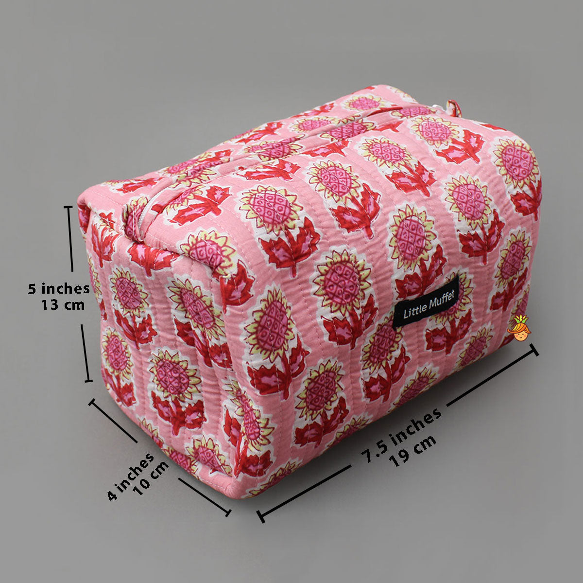 Block Printed Pouch Bags - Set Of 3