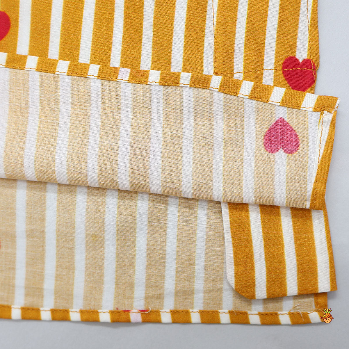 Heart Printed Striped Kurta With Salwar
