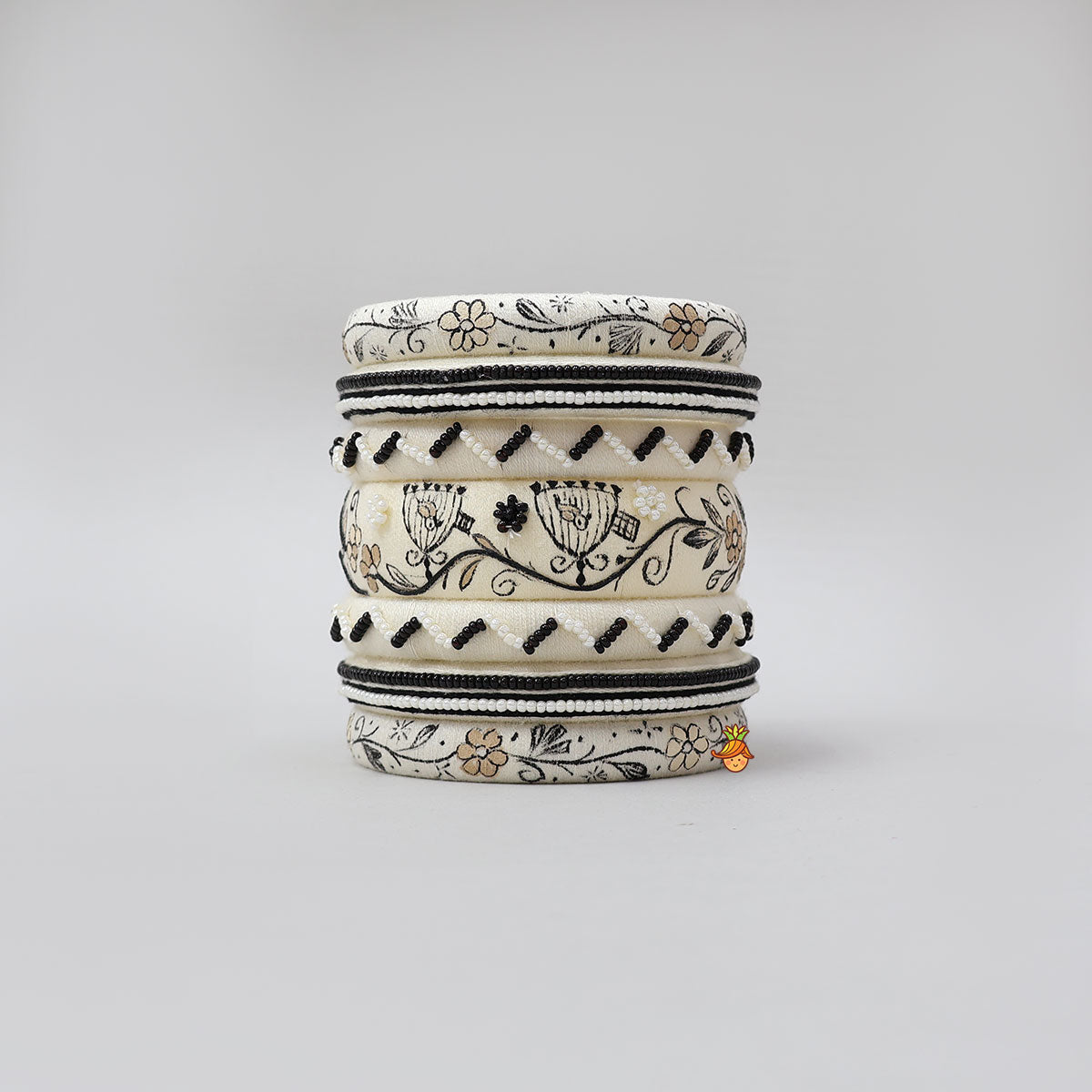 Artisan Hand-Painted Beaded Bangles