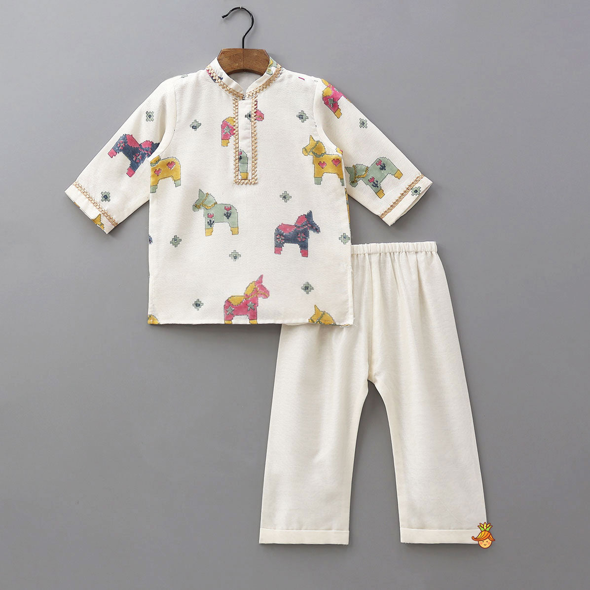 Cute Animal Printed Kurta With Pyjama