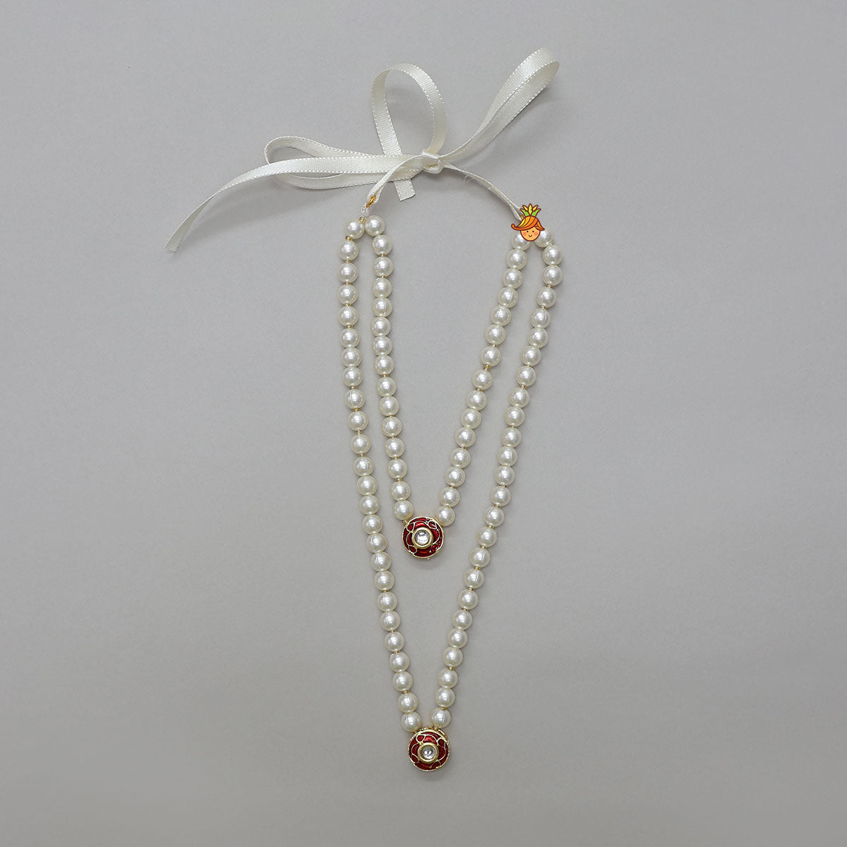 Brocade Dhoti With Ganesha Motif Stole And Mala