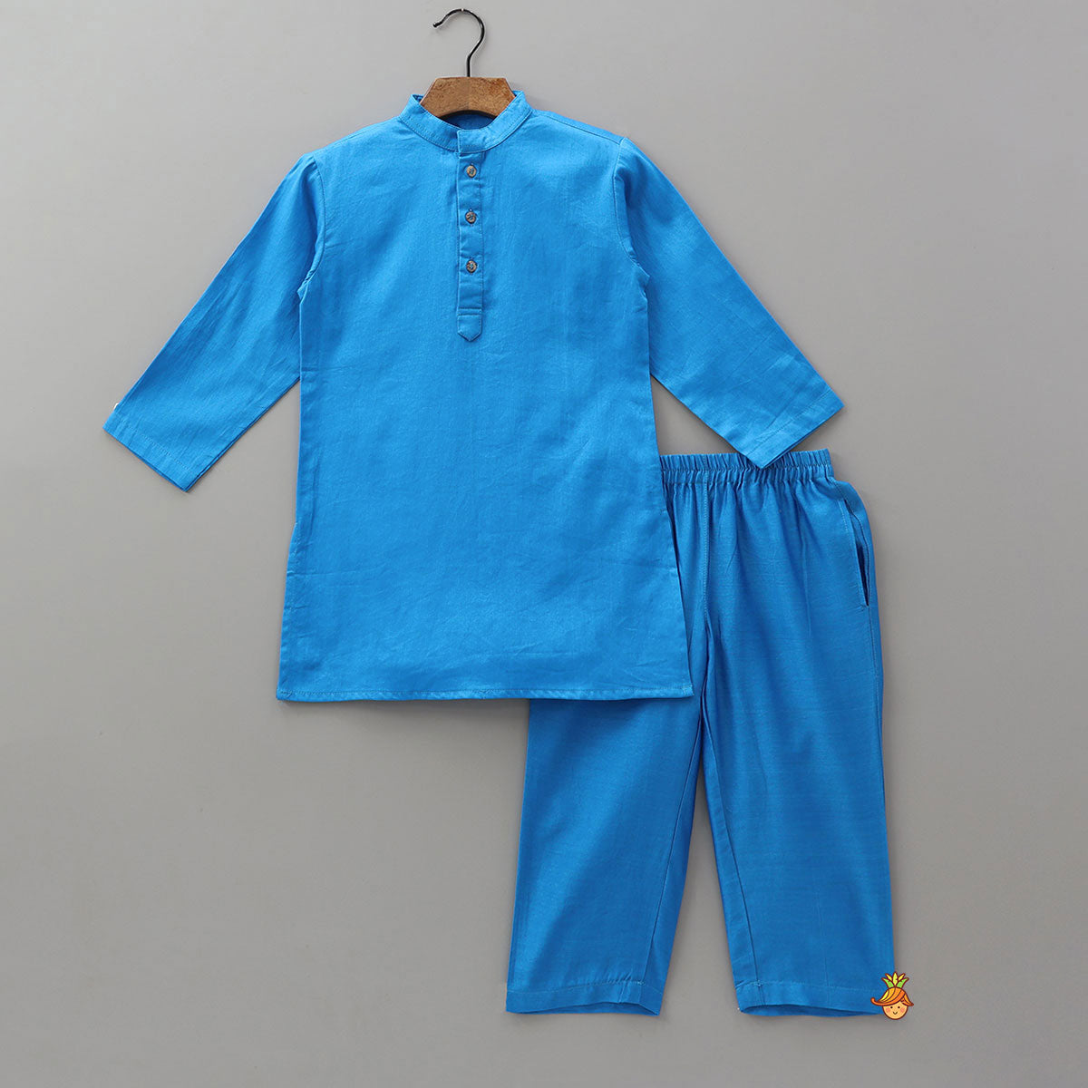 Vibrant Ethnic Kurta With Matching Jacket And Pocket Pyjama