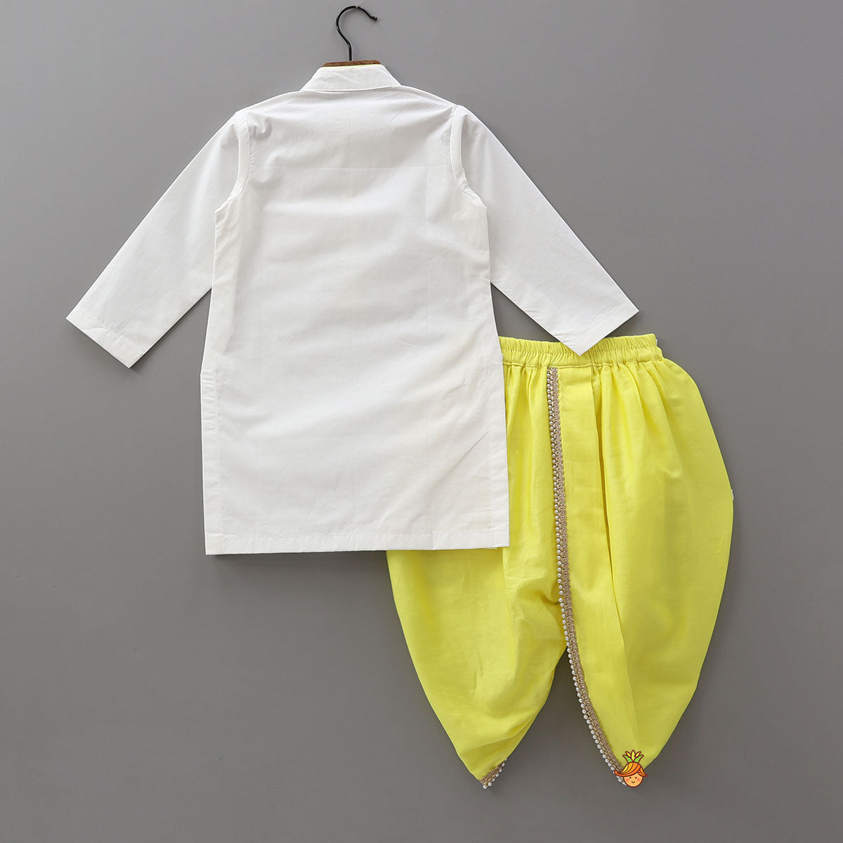 Festive Ganesha Motif Kurta With Embellished Dhoti