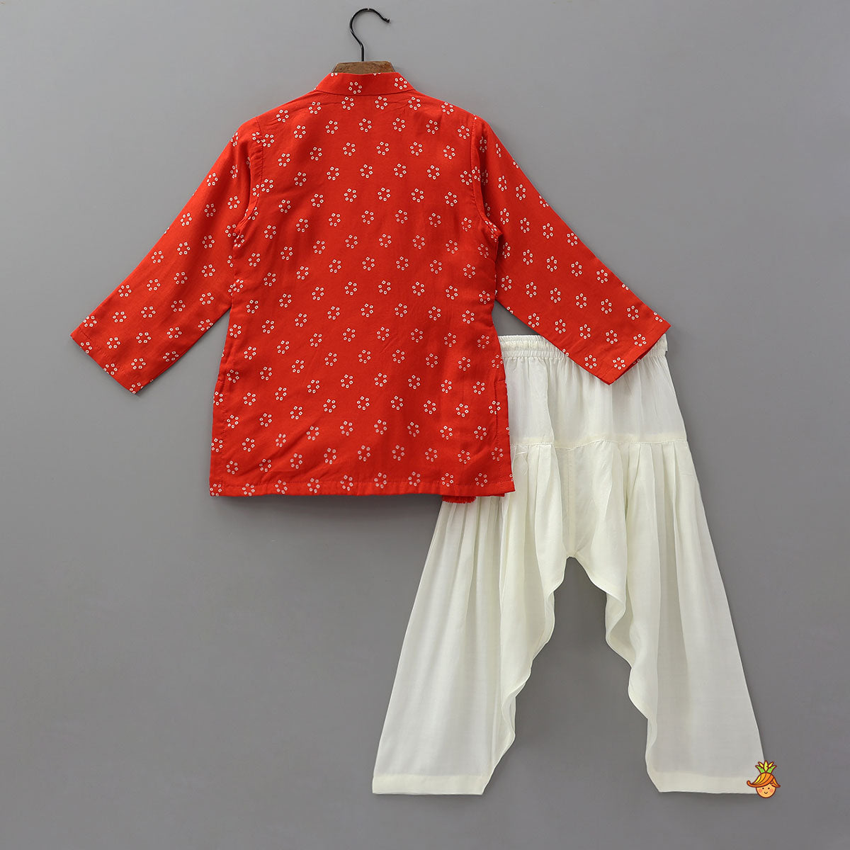 Festive Angrakha Style Kurta With Churidar