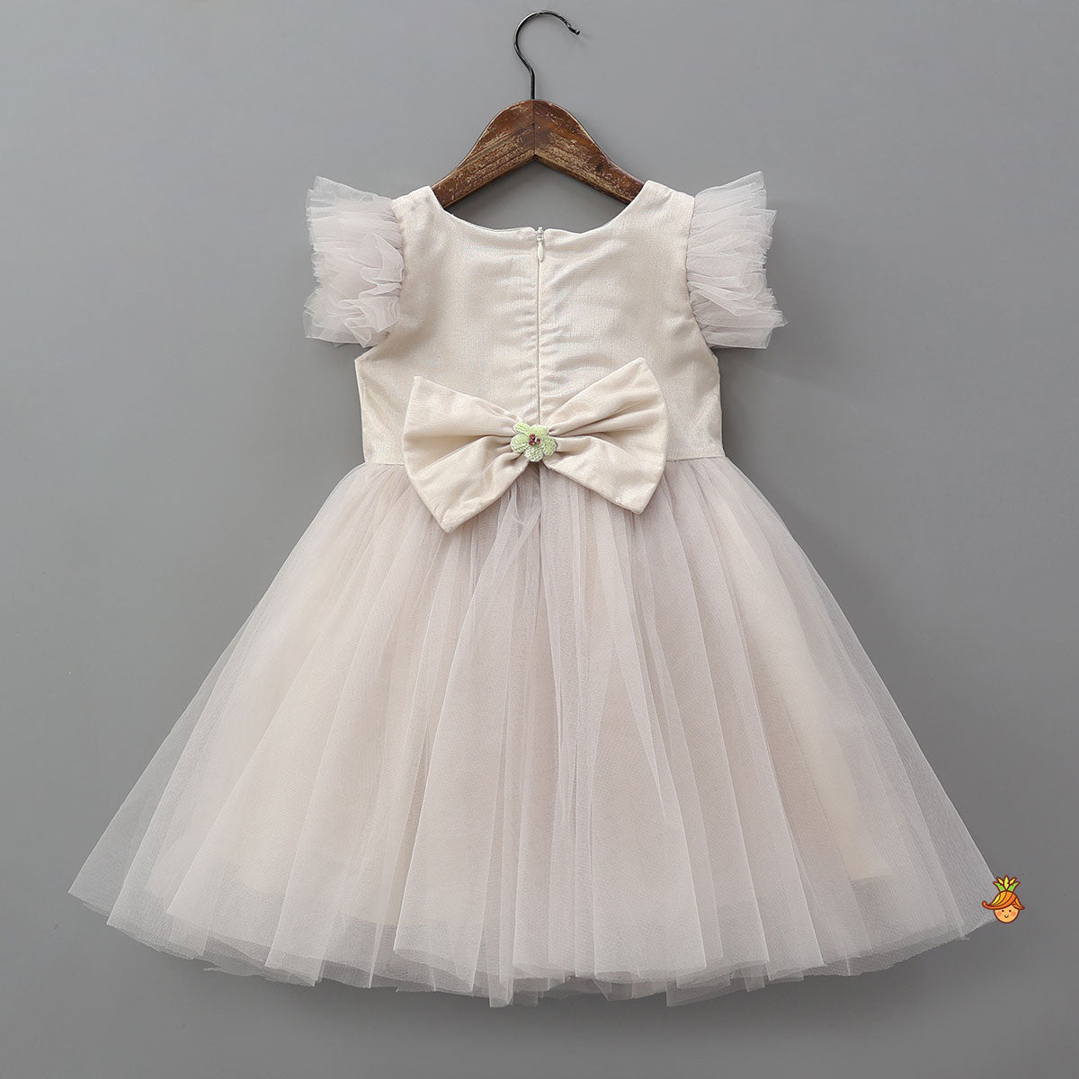 Whimsical Embroidery Tulle Party Dress With Matching Hat