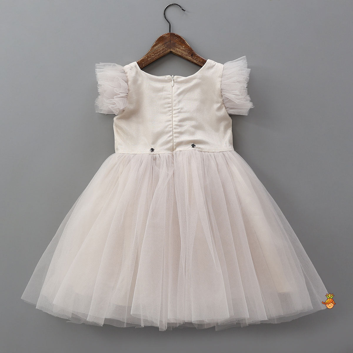 Whimsical Embroidery Tulle Party Dress With Matching Hat