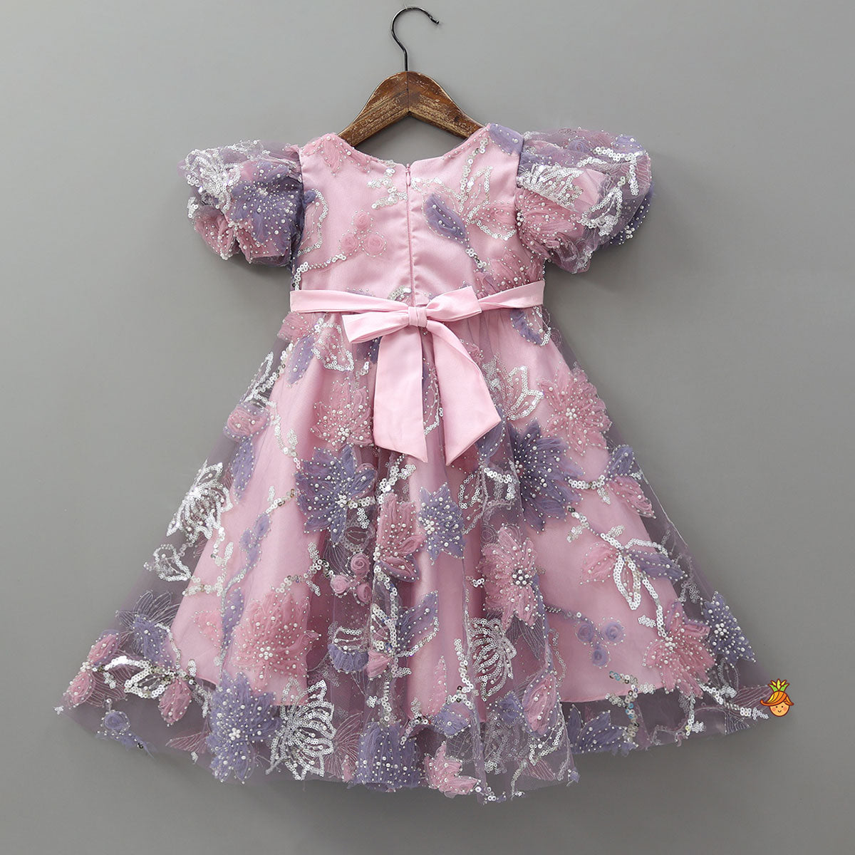 Sparkly Floral Embellished Party Dress