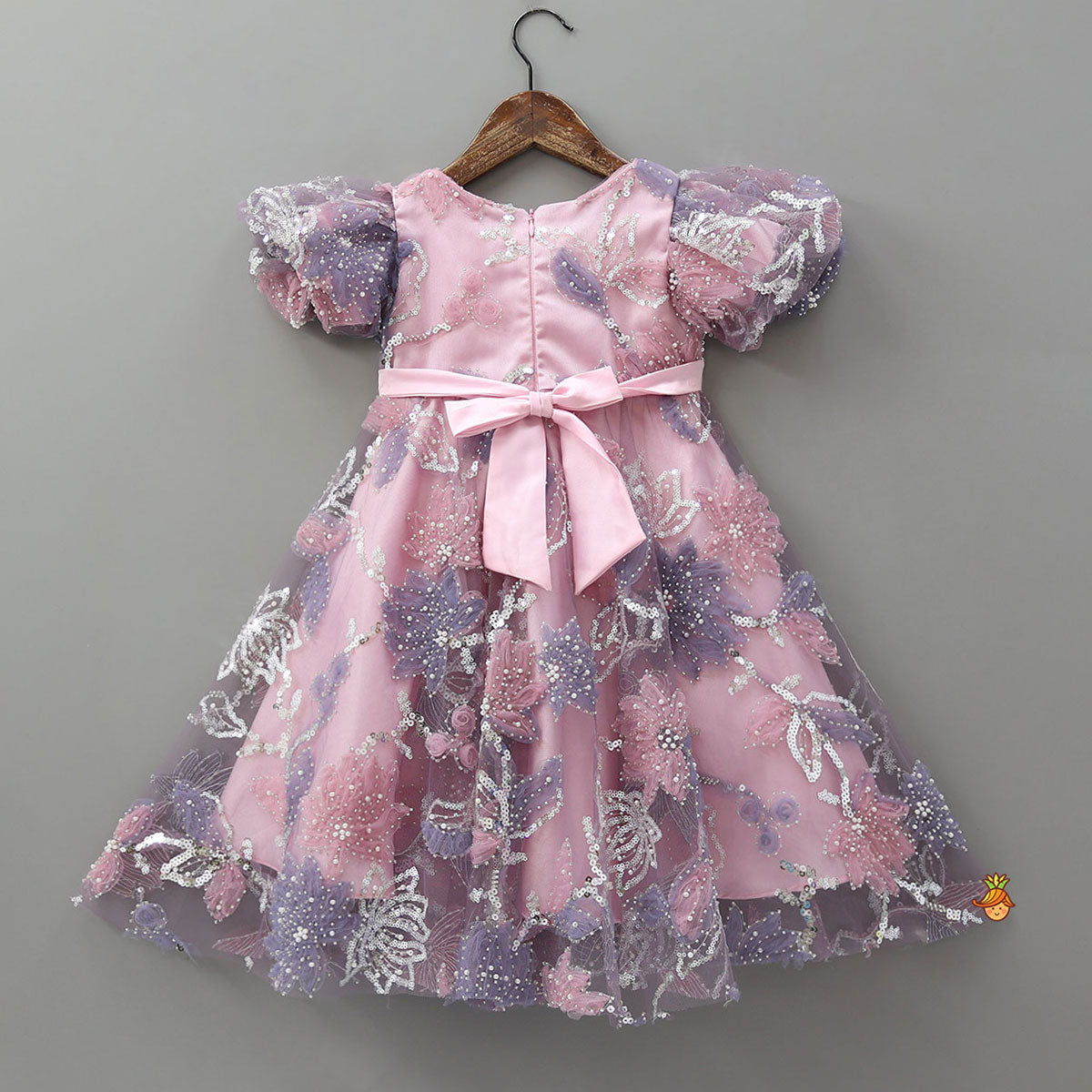 Sparkly Floral Embellished Party Dress