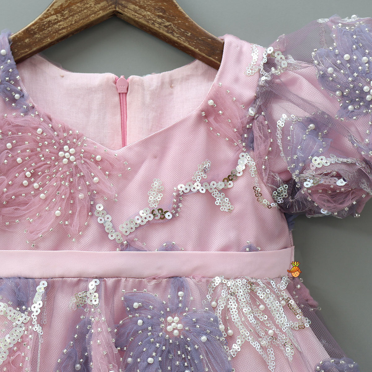 Sparkly Floral Embellished Party Dress