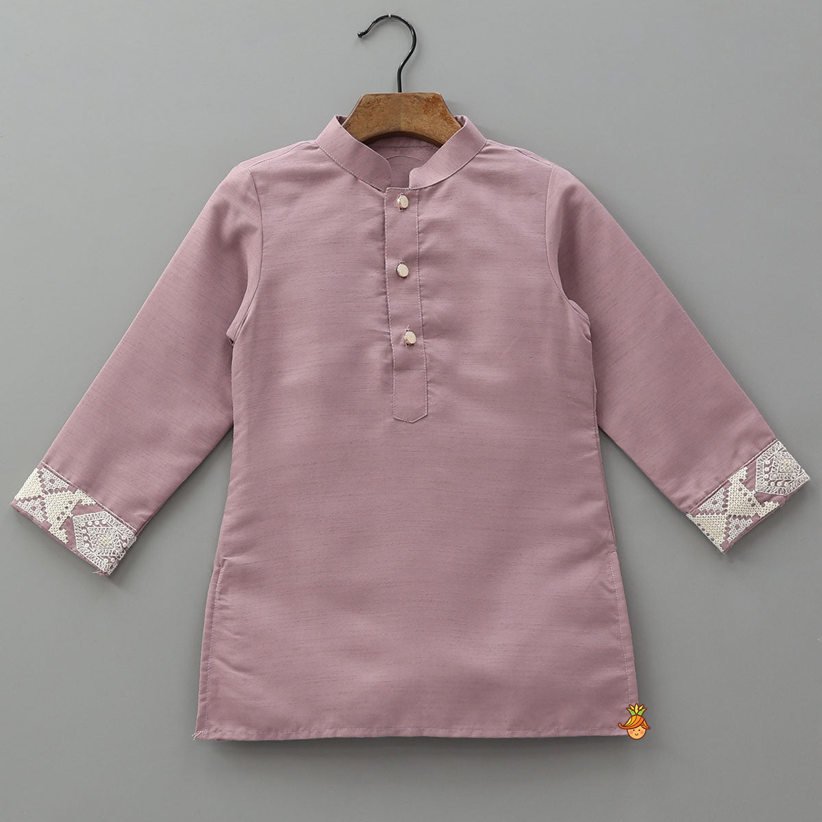 Kurta With Thread Embroidered Jacket And Pyjama