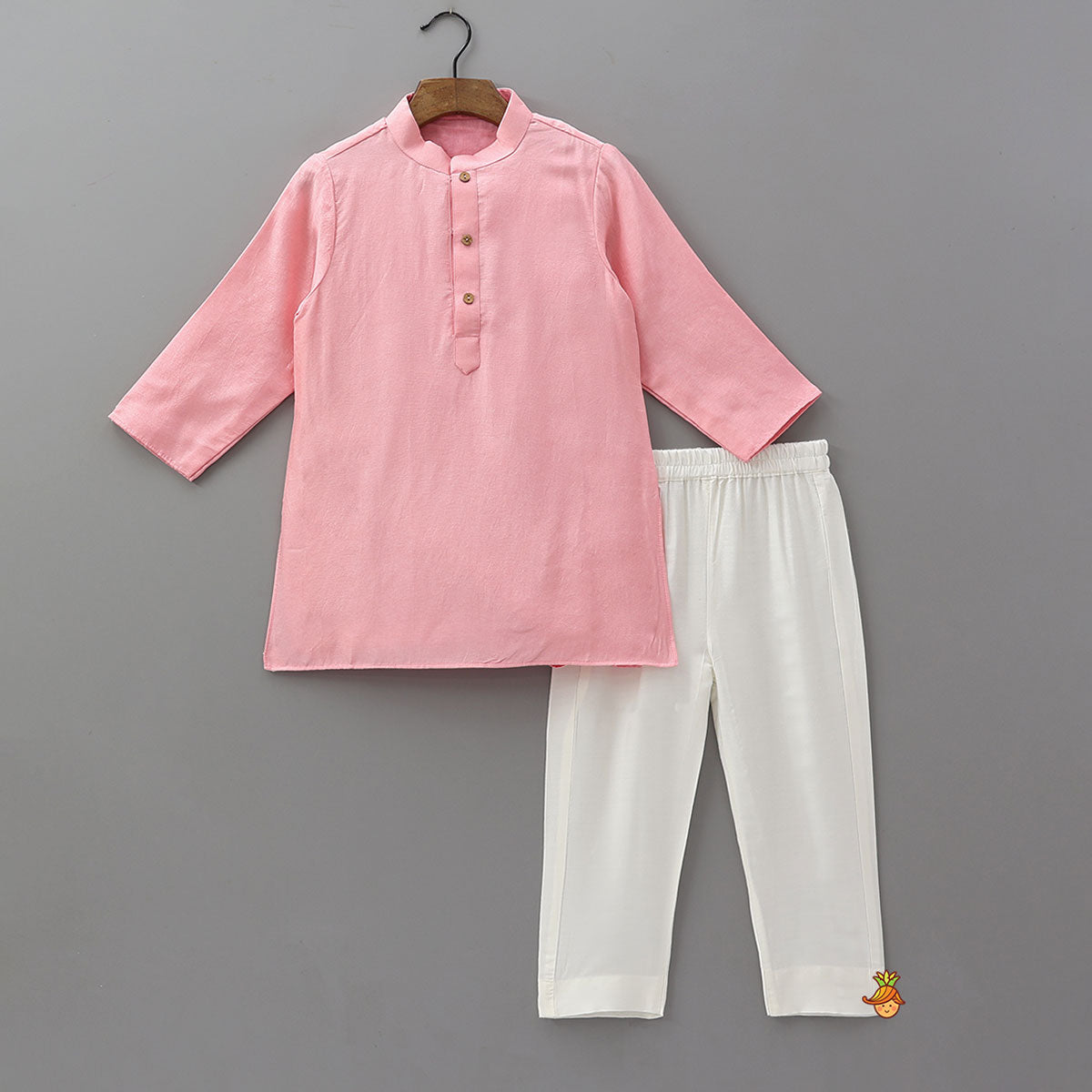 Ethnic Kurta With Floral Hand Embroidered Jacket And Pyjama
