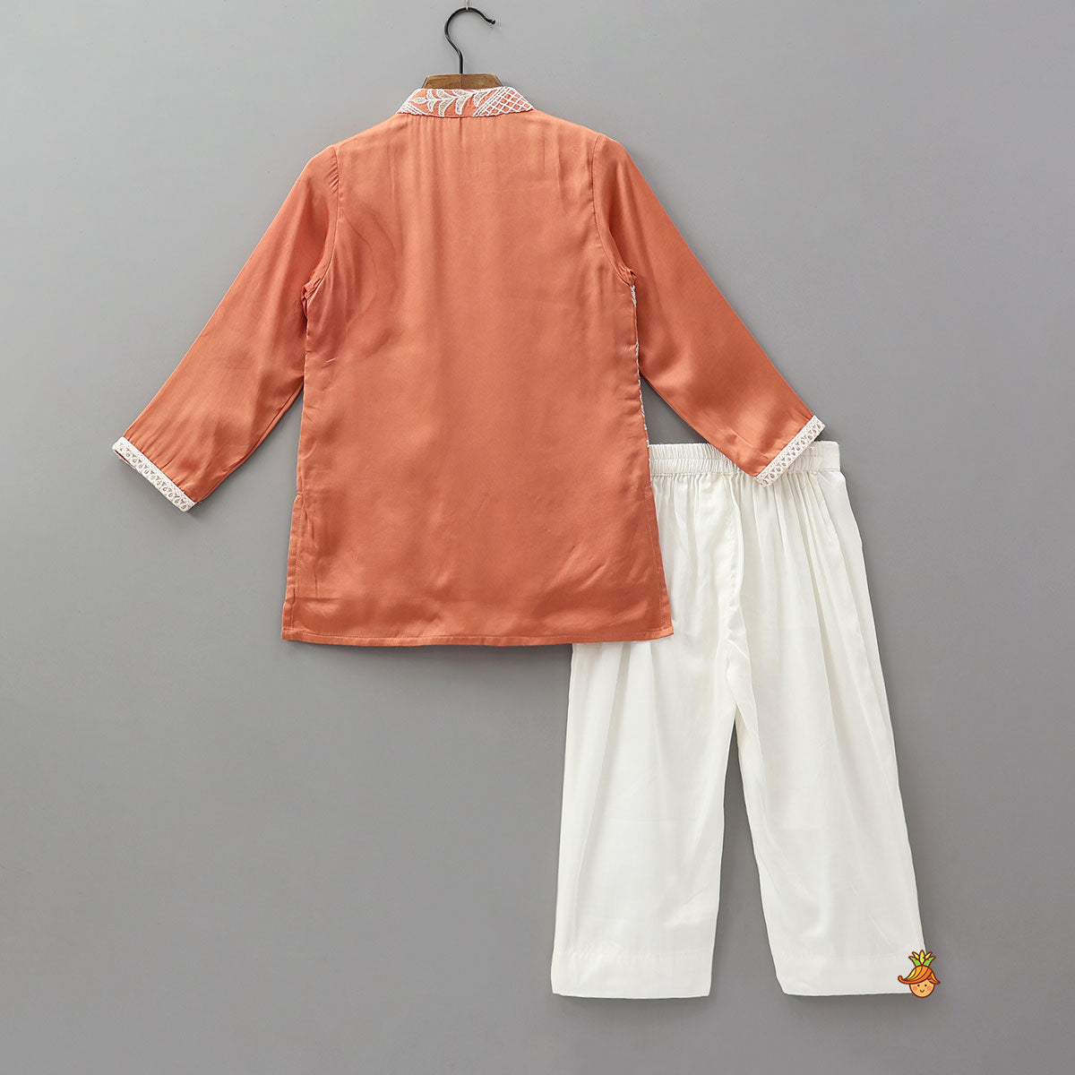 Faux Jacket Style Embroidered Kurta With Pyjama