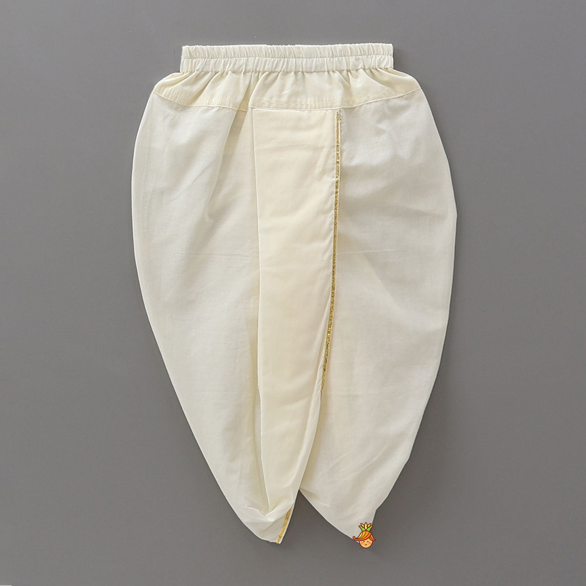 Ganesh Motif Embroidered Kurta With Dhoti