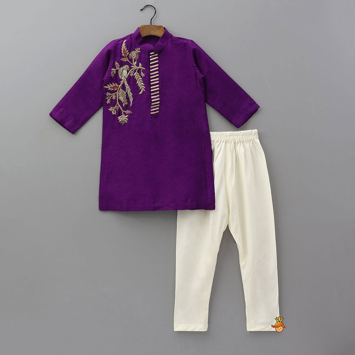 Charmingly Embroidered Kurta And Churidar