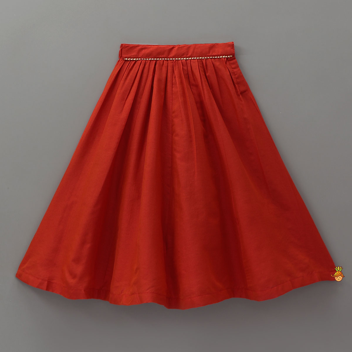 Floral Motif Embroidered Top With Lehenga And Dupatta