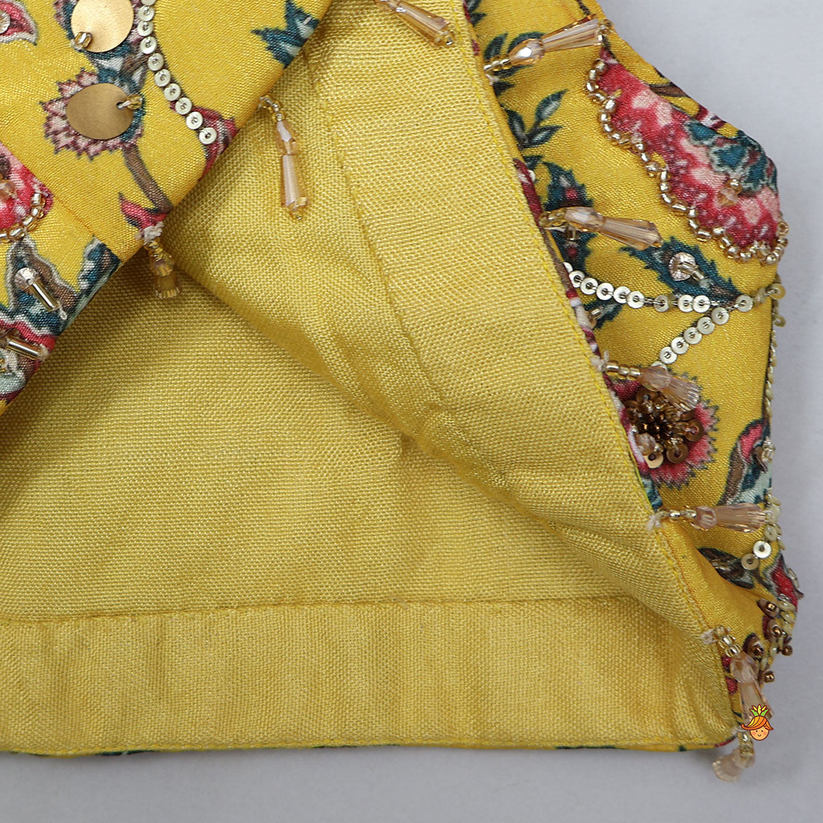 Beautiful Floral Printed Top With Tiered Lehenga And Dupatta