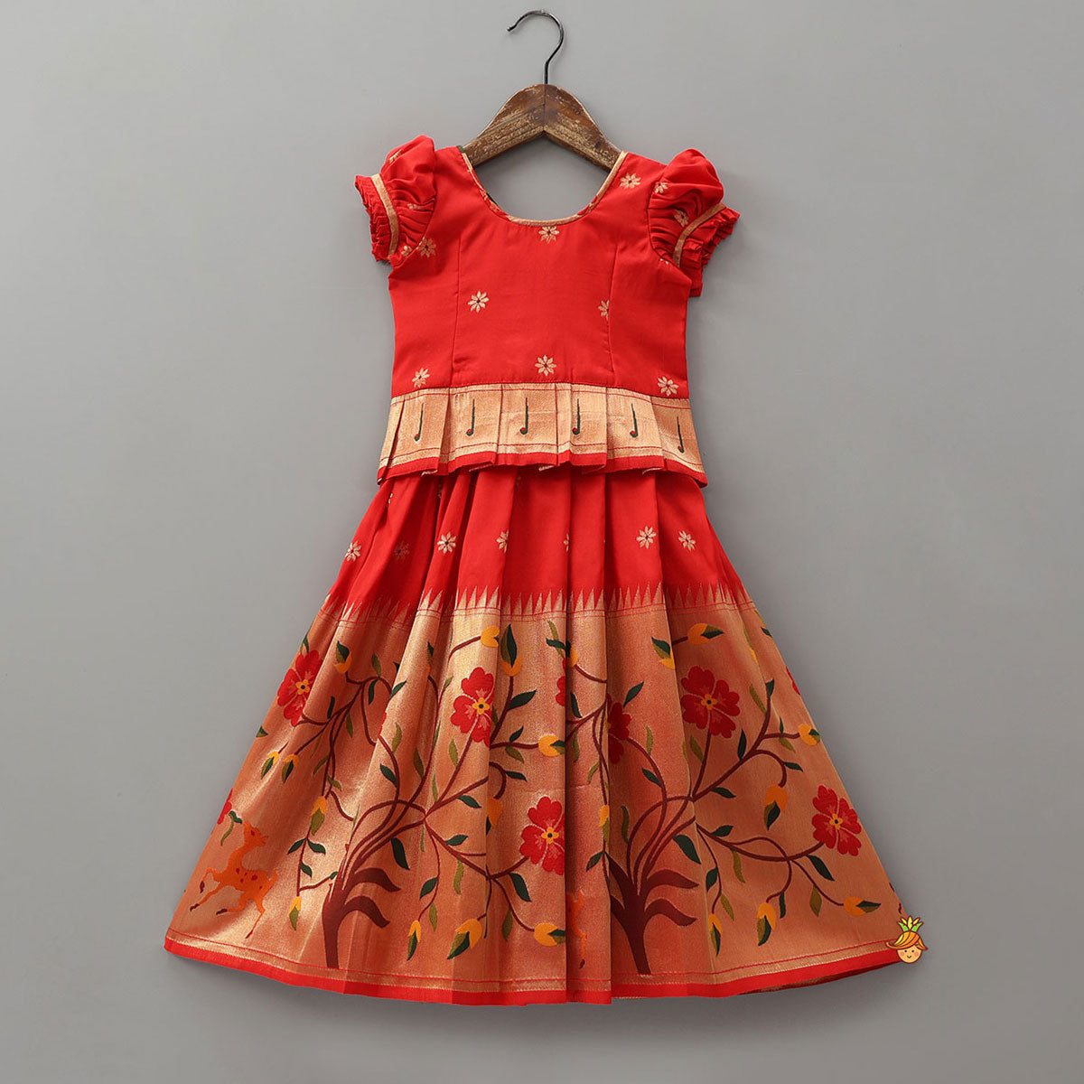 Festive Peplum Top With Bodice Skirt