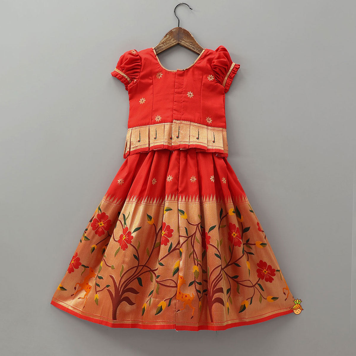 Festive Peplum Top With Bodice Skirt
