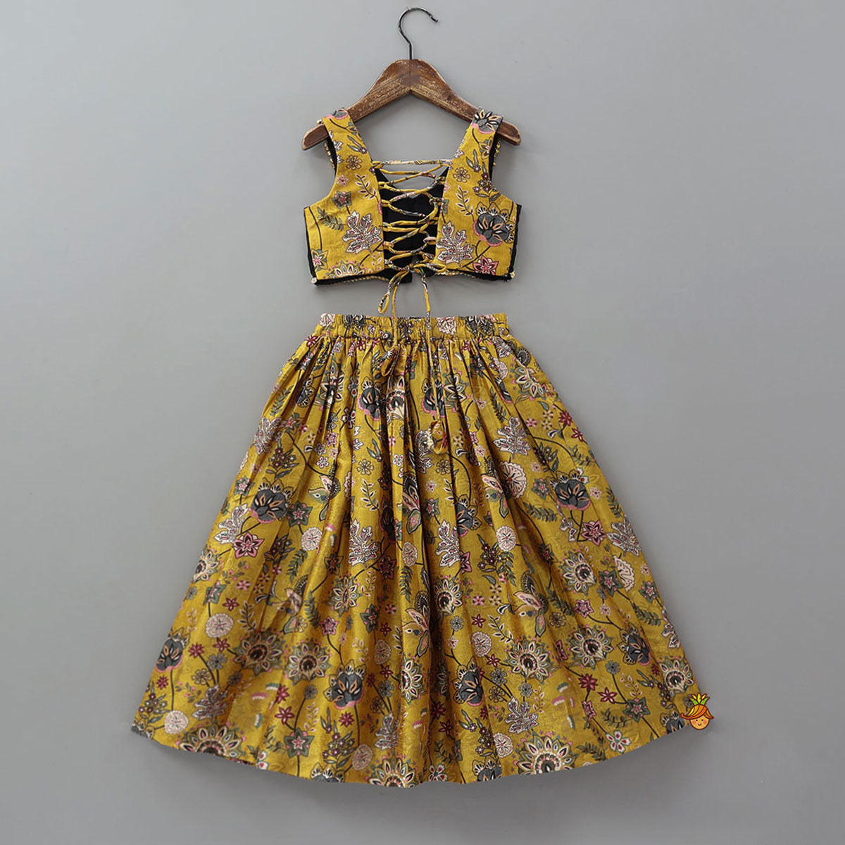 Stunning Ghungroo Detailed Top And Floral Printed Lehenga
