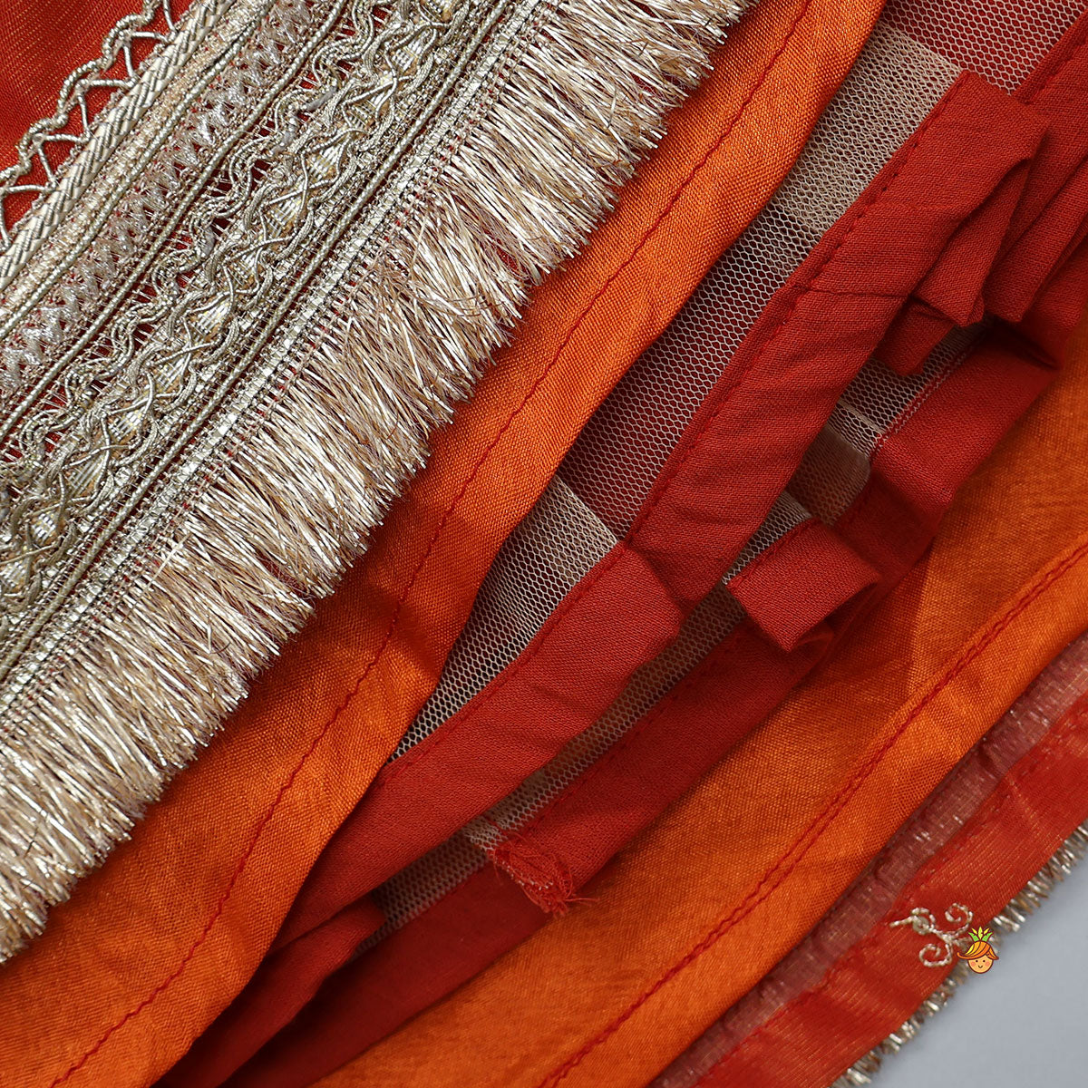 Elegant Embellished Top With Flared Lehenga And Dupatta