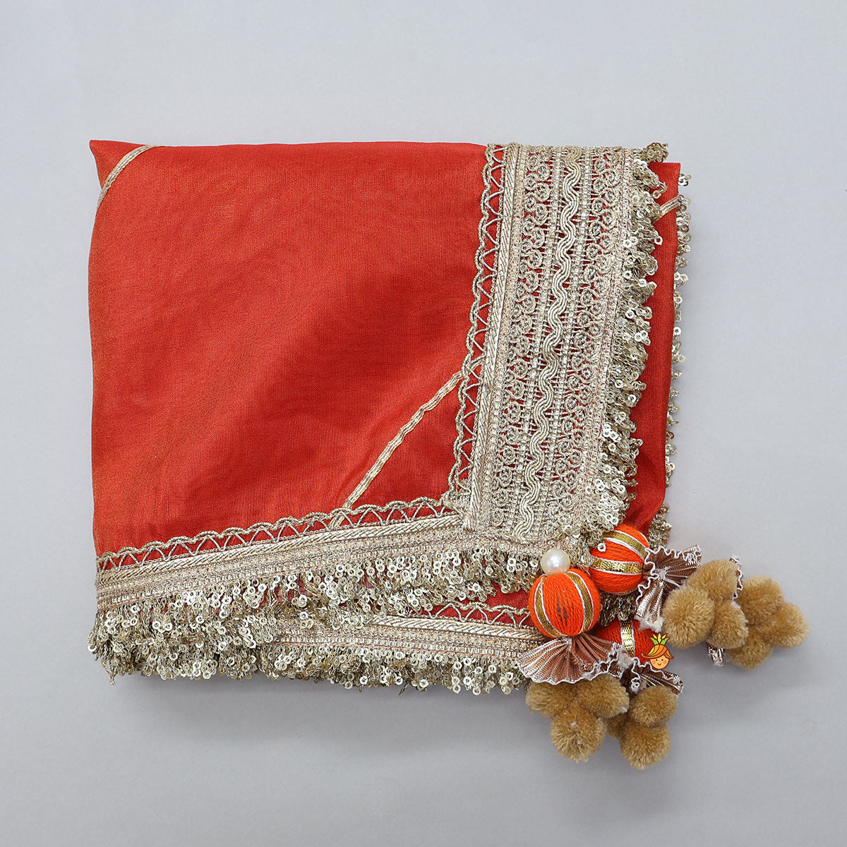 Elegant Embellished Top With Flared Lehenga And Dupatta