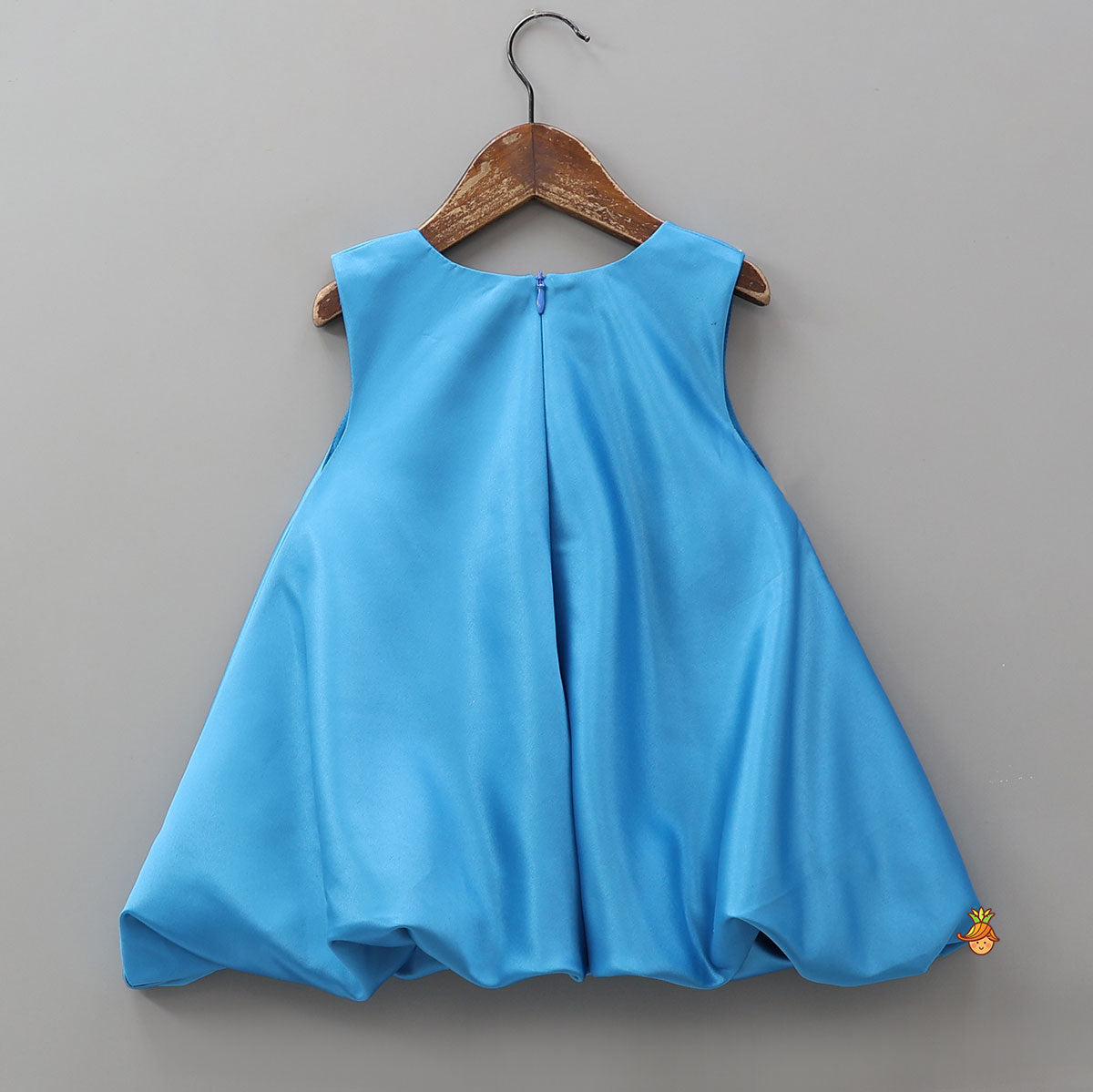 Elegant Bow Embellished Balloon Dress With Matching Gathered Hair Band