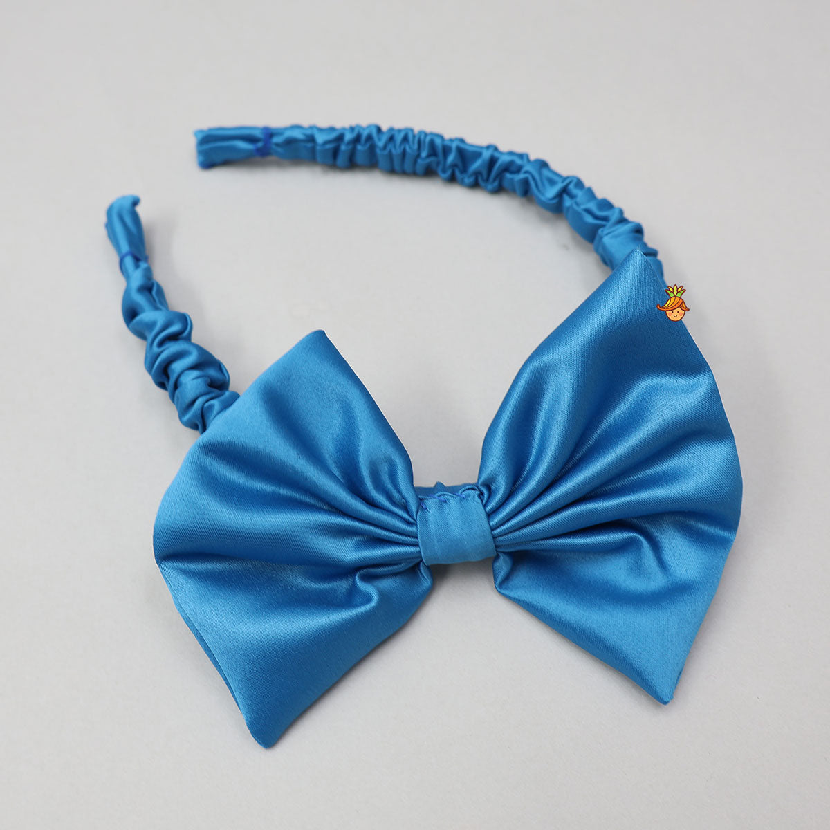 Elegant Bow Embellished Balloon Dress With Matching Gathered Hair Band