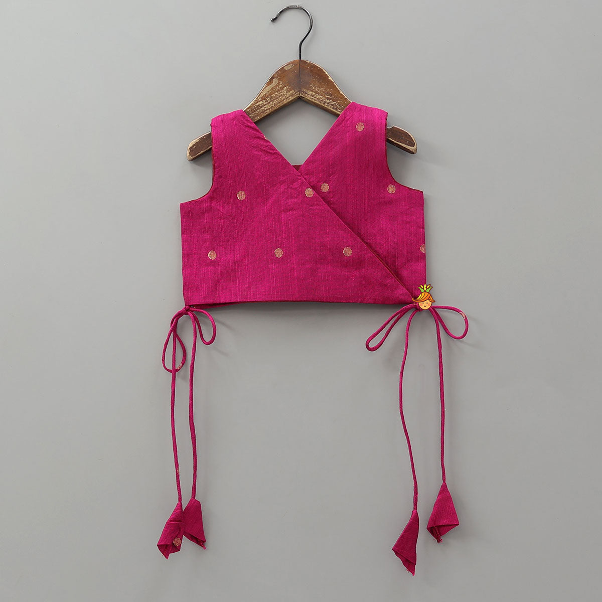 Graceful Booti Motifs Top With Pleated Lehenga