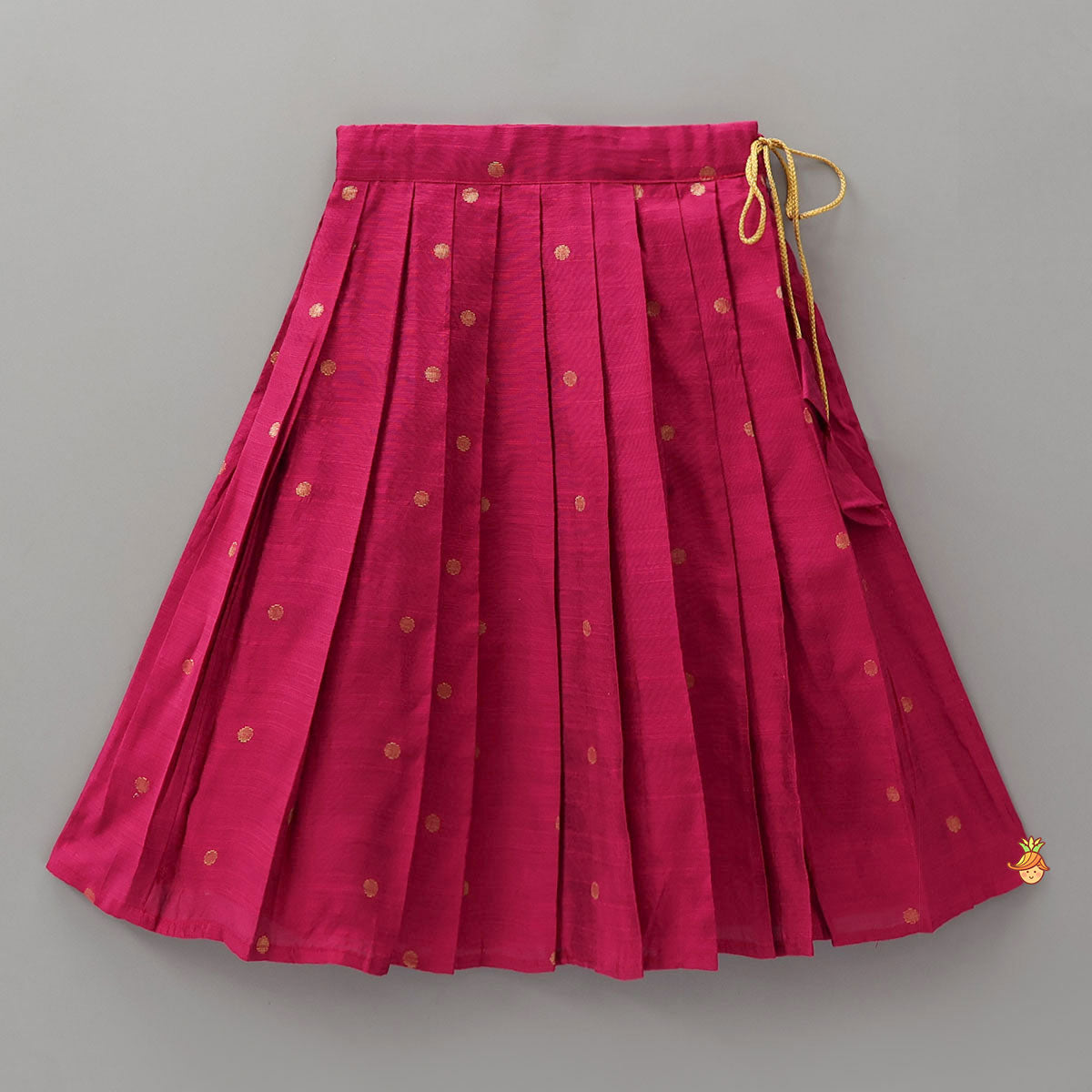 Graceful Booti Motifs Top With Pleated Lehenga