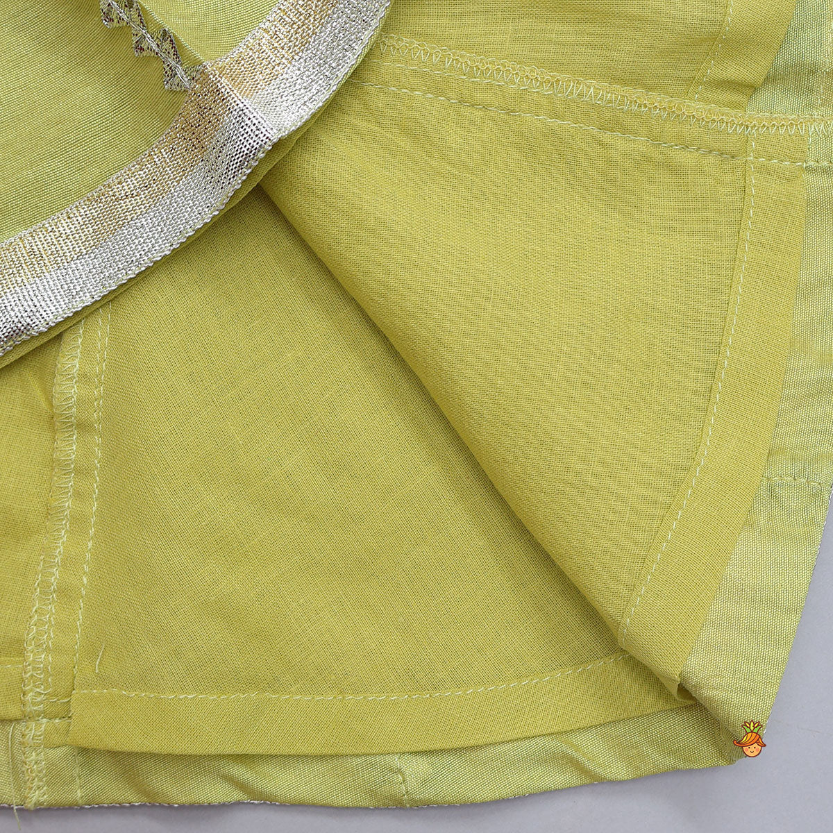 Lace Embellished Kurti And Farshi Salwar With Potli Bag