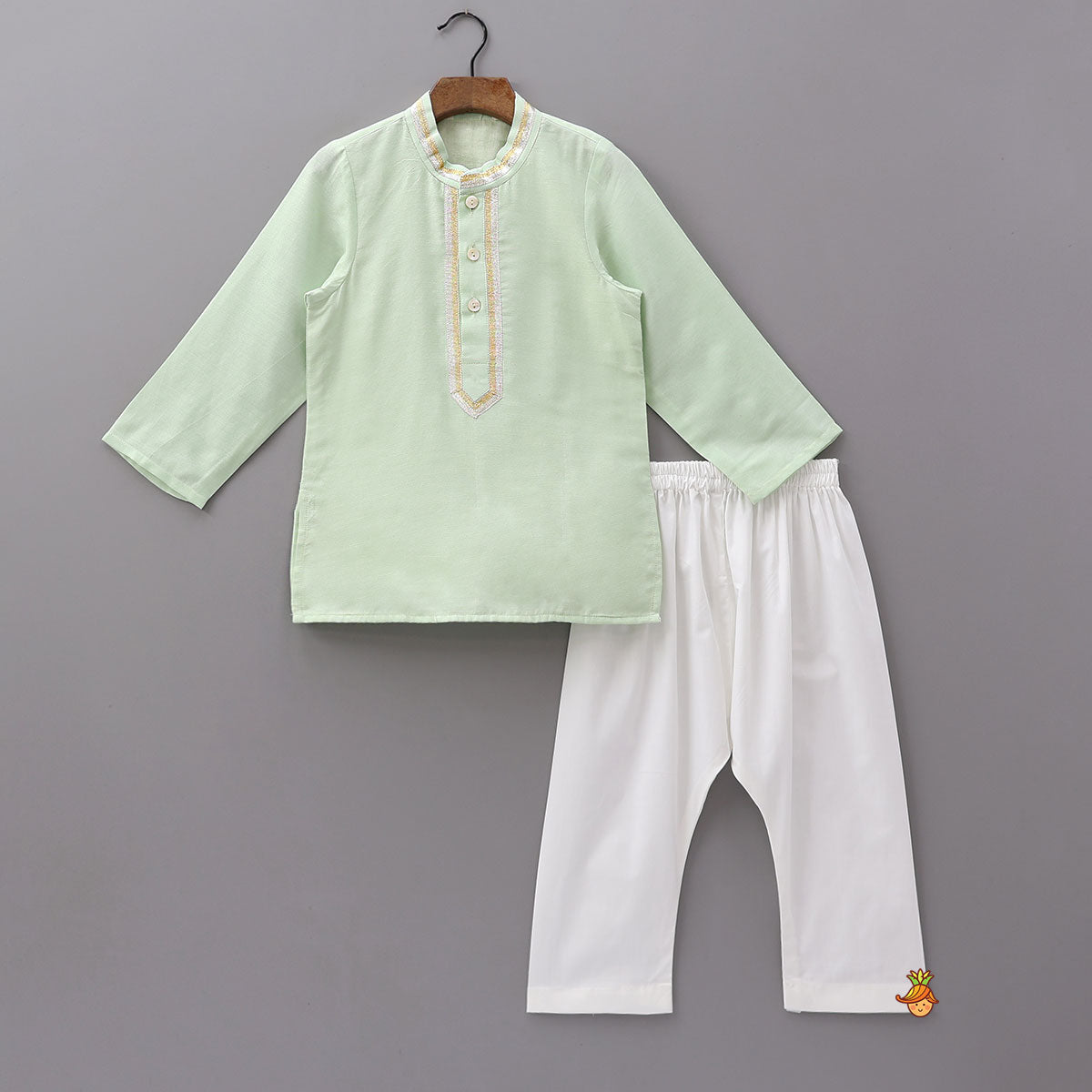 Classic Front Placket Kurta And Pyjama