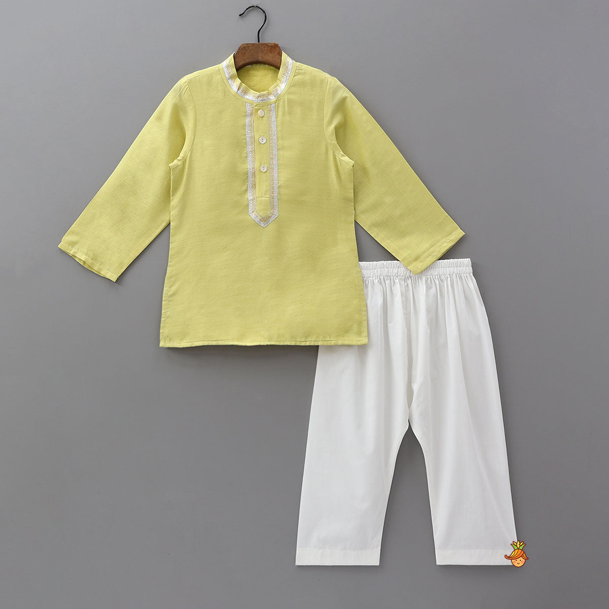Traditional Front Placket Kurta And Pyjama