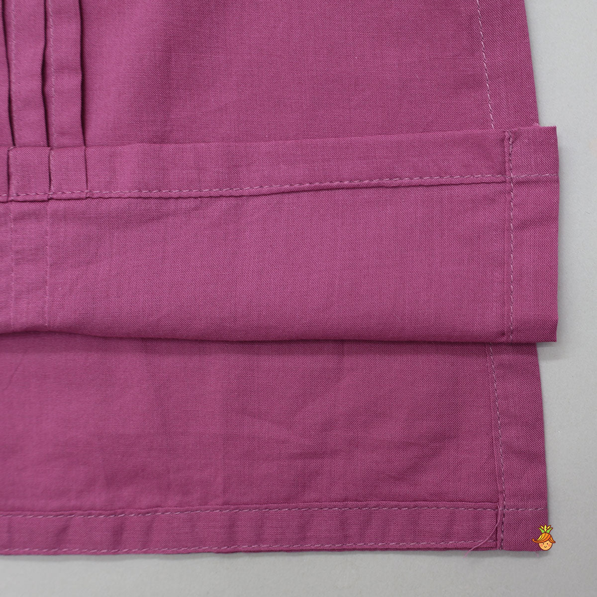 Pin Tuck Cotton Kurta With Pocket Detail Jacket And Pyjama
