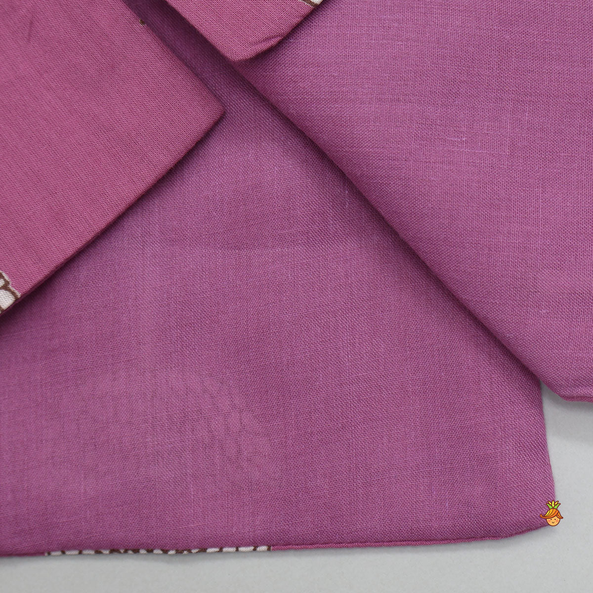 Pin Tuck Cotton Kurta With Pocket Detail Jacket And Pyjama